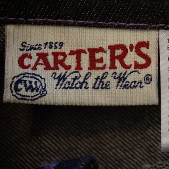 CARTERS WATCH THE WEAR Toddler Girls Jean Denim Heart Dress Sz. 24 Months - Picture 7 of 8